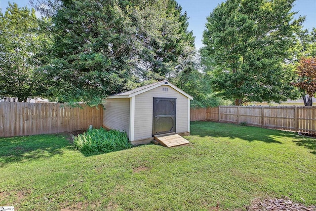 10 Parkcrest Ct, Simpsonville, SC 29681 - view of shed featuring a fenced backyard