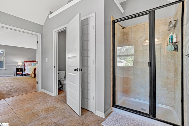 112 Cameron Creek Ln, Simpsonville, SC 29681 - bathroom with a stall shower and tile patterned flooring