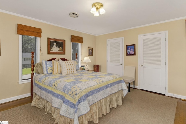 306 Verner Dr, Greenville, SC 29617 - bedroom featuring crown molding and wood finished floors