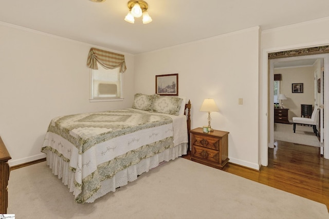 306 Verner Dr, Greenville, SC 29617 - bedroom with wood finished floors and crown molding