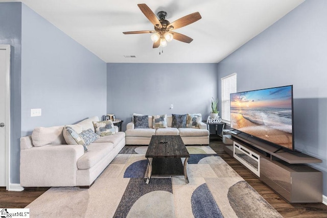 202 Huron Way, Greenville, SC 29607 - living area featuring wood finished floors and a ceiling fan