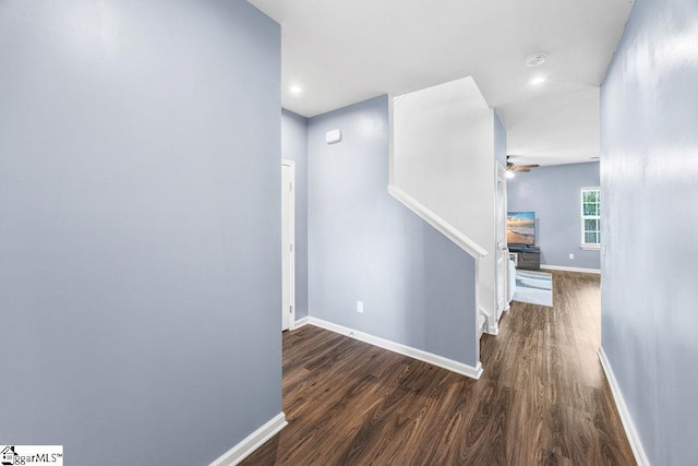 202 Huron Way, Greenville, SC 29607 - hallway featuring wood finished floors and baseboards