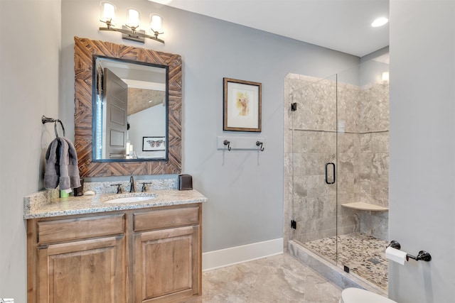 155 Village Point Dr, Sunset, SC 29685 - full bath featuring vanity and a stall shower