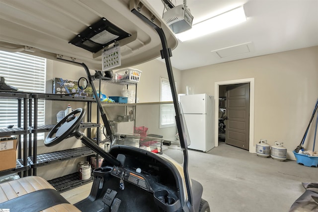 155 Village Point Dr, Sunset, SC 29685 - workout room featuring attic access