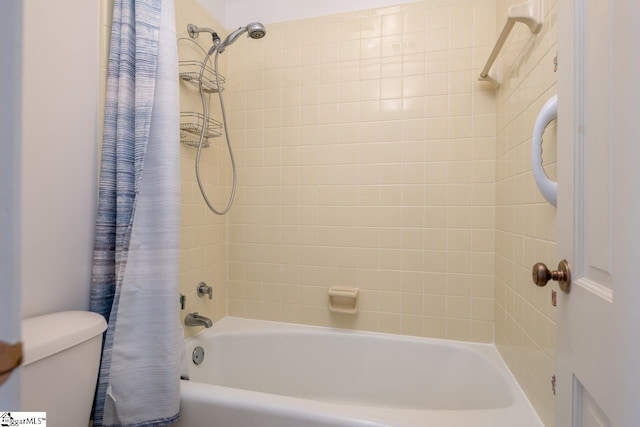 14 Rollingreen Rd, Greer, SC 29651 - full bath featuring shower / bathtub combination with curtain and toilet