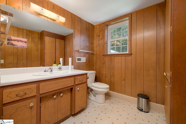14 Rollingreen Rd, Greer, SC 29651 - bathroom with vanity, wood walls, and tile patterned floors