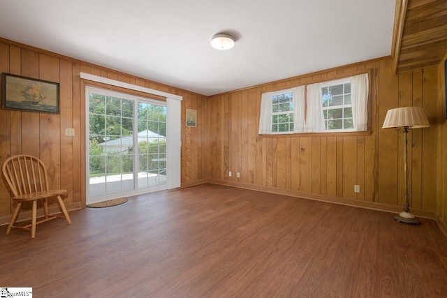 14 Rollingreen Rd, Greer, SC 29651 - unfurnished room featuring wood finished floors and wooden walls