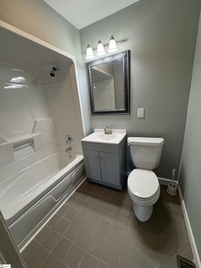 23 N Greenwood Avenue Extension, Ware Shoals, SC 29692 - full bathroom with tile patterned floors, vanity, and washtub / shower combination