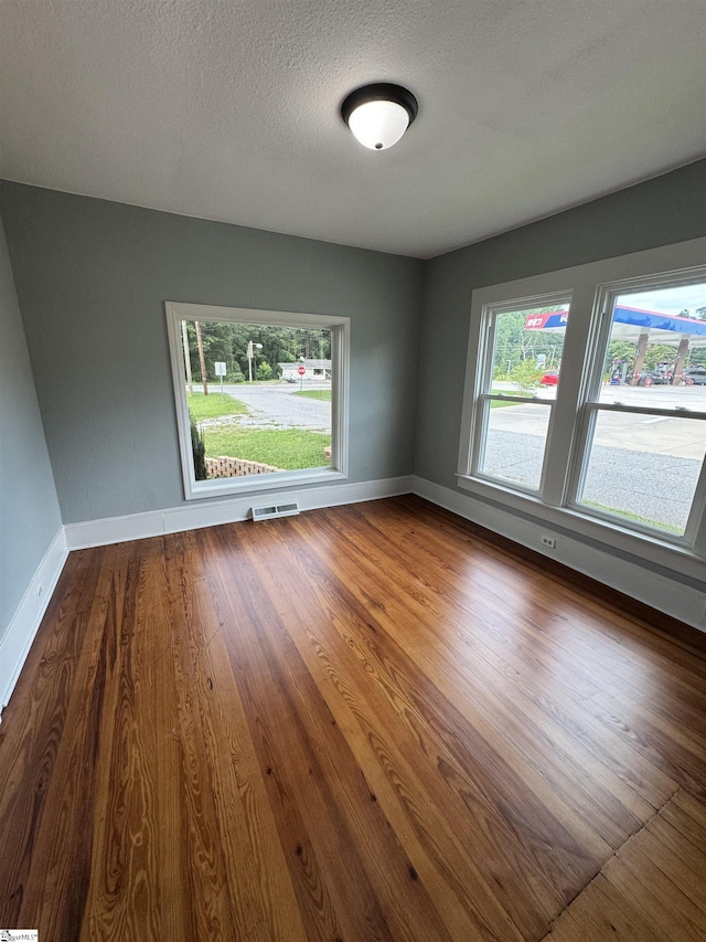 23 N Greenwood Avenue Extension, Ware Shoals, SC 29692 - empty room featuring plenty of natural light, wood finished floors, and a textured ceiling