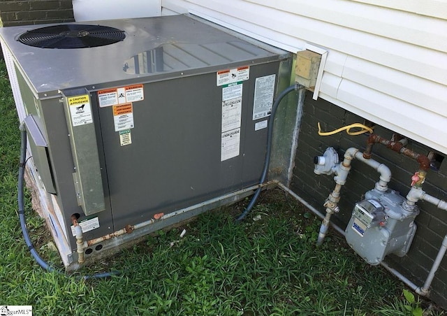 23 N Greenwood Avenue Extension, Ware Shoals, SC 29692 - exterior view of a central air condition unit and gas meter
