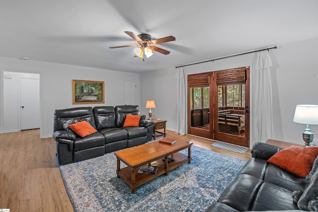 421 E Westbrooks Rd, Seneca, SC 29678 - living area with ceiling fan and wood finished floors