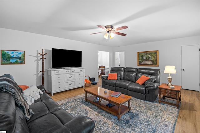 421 E Westbrooks Rd, Seneca, SC 29678 - living room featuring ceiling fan and wood finished floors