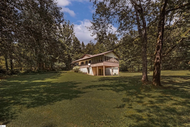 421 E Westbrooks Rd, Seneca, SC 29678 - view of grassy yard featuring a wooden deck
