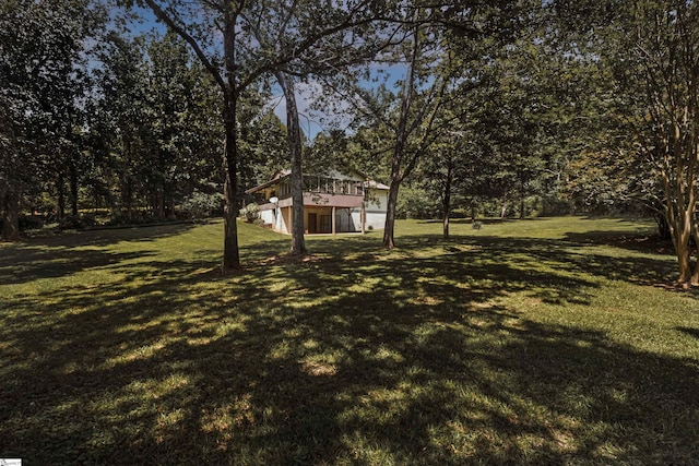 421 E Westbrooks Rd, Seneca, SC 29678 - view of green lawn with a wooden deck