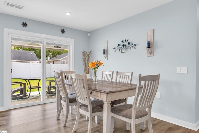 118 Sylvester St, Fountain Inn, SC 29644 - dining space with wood finished floors and recessed lighting