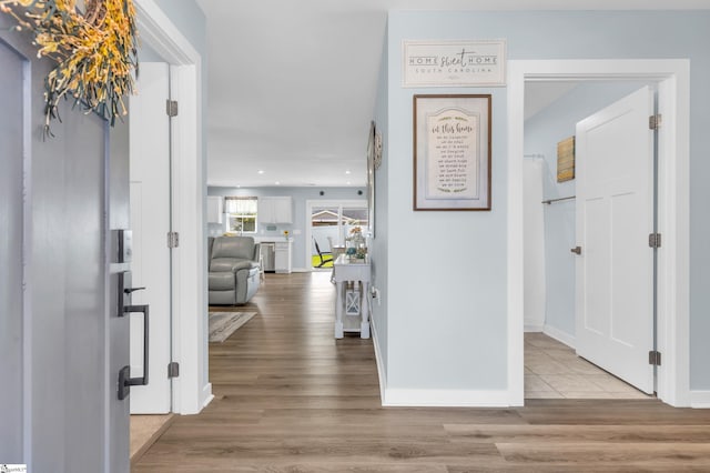 118 Sylvester St, Fountain Inn, SC 29644 - foyer entrance featuring recessed lighting and wood finished floors