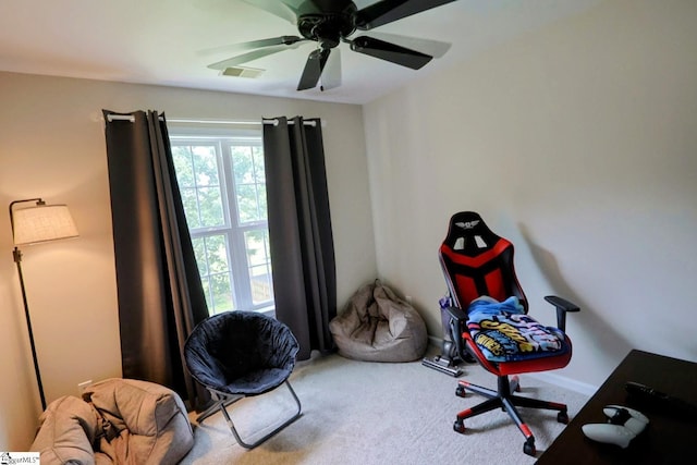 11 Hickory Hollow Ct, Greenville, SC 29607 - game room with carpet floors and a ceiling fan