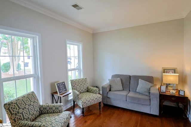 11 Hickory Hollow Ct, Greenville, SC 29607 - living area with ornamental molding and wood finished floors