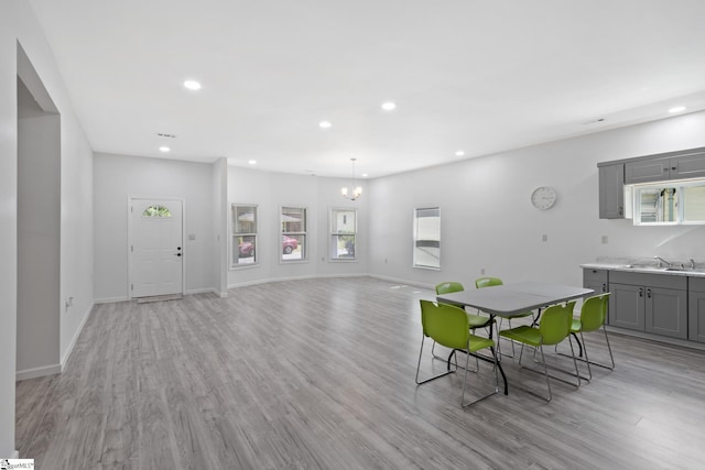 904 W Hampton St, Laurens, SC 29360 - dining room featuring recessed lighting and light wood-style flooring