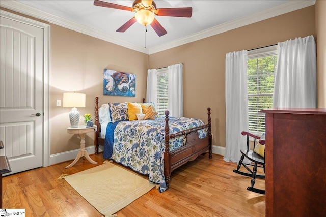 112 Griffith Hill Way, Greer, SC 29650 - bedroom with ornamental molding, wood finished floors, and a ceiling fan