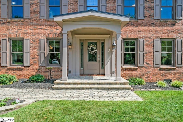 502 Sugar Valley Ct, Greer, SC 29650 - view of exterior entry with brick siding