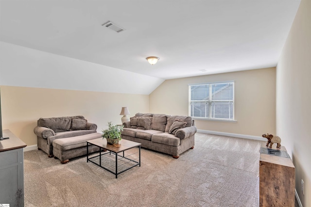 402 Birchbark Ln, Lyman, SC 29365 - carpeted living room with vaulted ceiling and baseboards