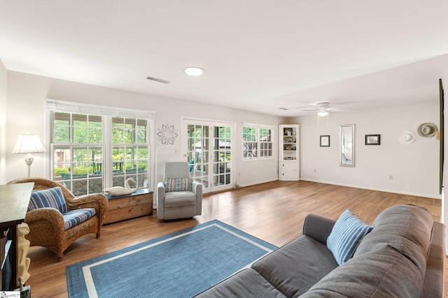 310 Downs Blvd, Clemson, SC 29631 - living area featuring wood finished floors and a ceiling fan