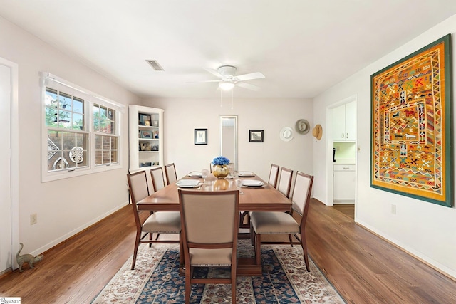 310 Downs Blvd, Clemson, SC 29631 - dining area with wood finished floors and ceiling fan