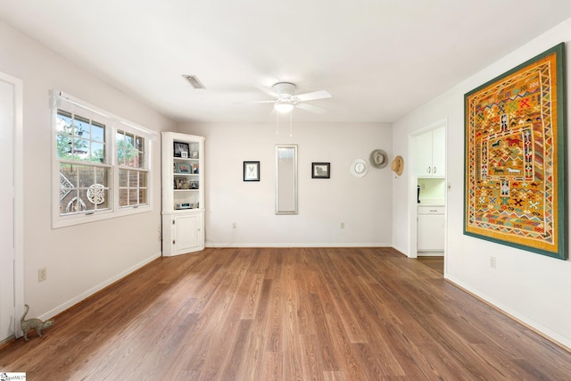 310 Downs Blvd, Clemson, SC 29631 - empty room with a ceiling fan and wood finished floors