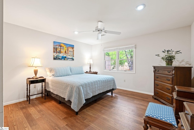 310 Downs Blvd, Clemson, SC 29631 - bedroom featuring wood finished floors, recessed lighting, and ceiling fan