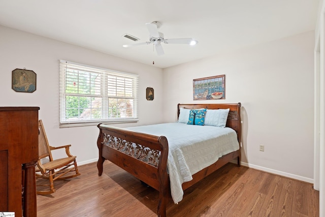 310 Downs Blvd, Clemson, SC 29631 - bedroom with light wood-style flooring and a ceiling fan