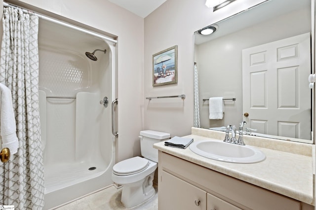 310 Downs Blvd, Clemson, SC 29631 - full bathroom featuring vanity, a shower with curtain, and tile patterned floors