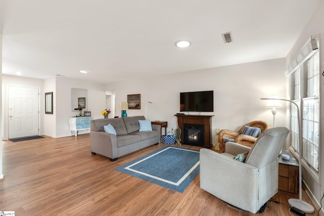 310 Downs Blvd, Clemson, SC 29631 - living area featuring light wood-style flooring, recessed lighting, and a glass covered fireplace