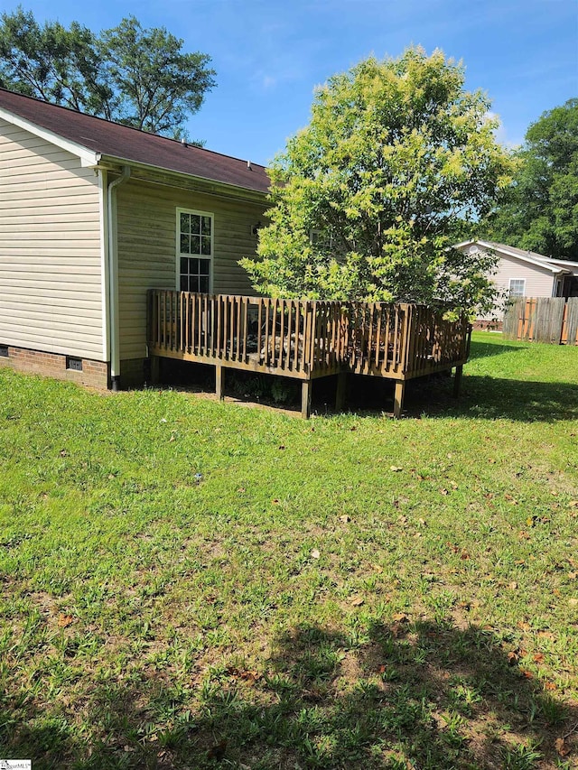 109 Laurens Ct, Fountain Inn, SC 29644 - view of yard with a deck