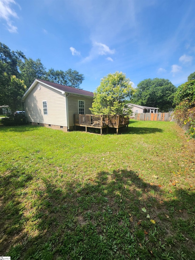109 Laurens Ct, Fountain Inn, SC 29644 - view of yard featuring a deck