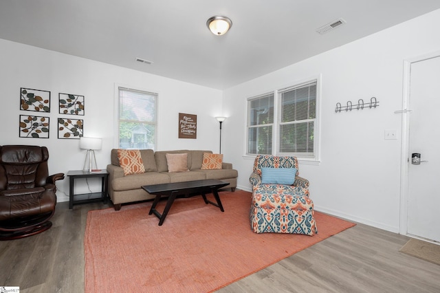 307 Echols St, Greenville, SC 29601 - living room featuring wood finished floors and baseboards