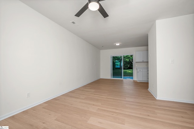 307 Echols St, Greenville, SC 29601 - unfurnished room with light wood-style flooring and a ceiling fan