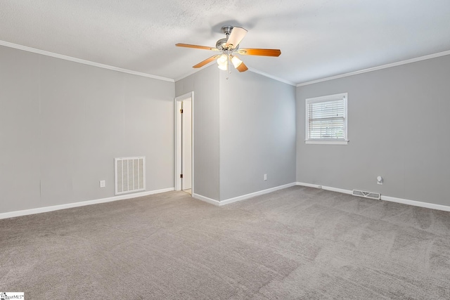 1706 Park Dr, Anderson, SC 29625 - unfurnished room featuring ornamental molding, a ceiling fan, and carpet floors