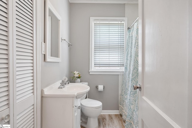 1706 Park Dr, Anderson, SC 29625 - full bath with plenty of natural light, vanity, a closet, and wood finished floors