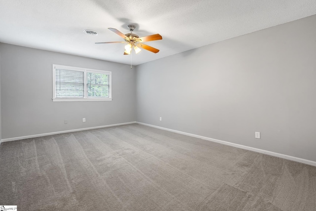 1706 Park Dr, Anderson, SC 29625 - carpeted spare room featuring a ceiling fan and a textured ceiling