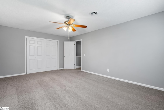 1706 Park Dr, Anderson, SC 29625 - unfurnished bedroom with carpet, a closet, and ceiling fan