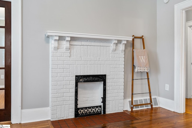 1706 Park Dr, Anderson, SC 29625 - detailed view of a fireplace and wood finished floors