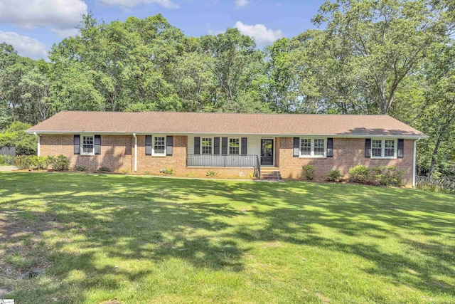 505 E Hackney Rd, Greer, SC 29650 - single story home featuring brick siding, a front yard, and covered porch