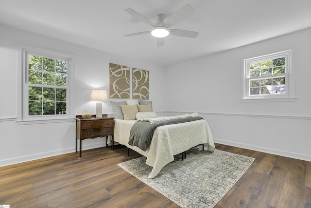 505 E Hackney Rd, Greer, SC 29650 - bedroom featuring dark wood-style flooring and ceiling fan
