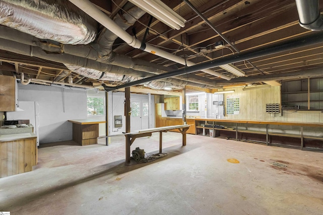 505 E Hackney Rd, Greer, SC 29650 - basement with a workshop area and wooden walls