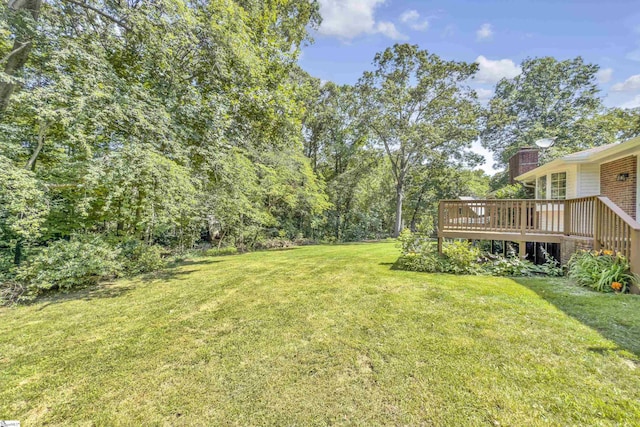 505 E Hackney Rd, Greer, SC 29650 - view of green lawn with a deck