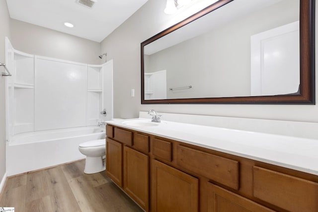 463 Lynnell Way, Moore, SC 29369 - bathroom featuring vanity, wood finished floors, and shower / bathtub combination