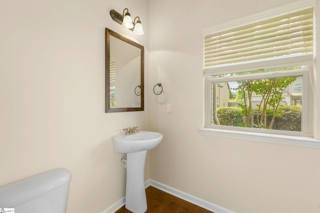 27 Dandie Dr, Simpsonville, SC 29680 - bathroom featuring baseboards and wood finished floors