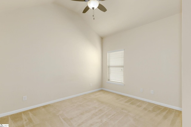 27 Dandie Dr, Simpsonville, SC 29680 - unfurnished room featuring ceiling fan, lofted ceiling, and light colored carpet