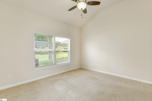 27 Dandie Dr, Simpsonville, SC 29680 - empty room with light carpet, a ceiling fan, and lofted ceiling